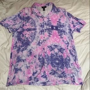 Men’s medium tie-dyed button up